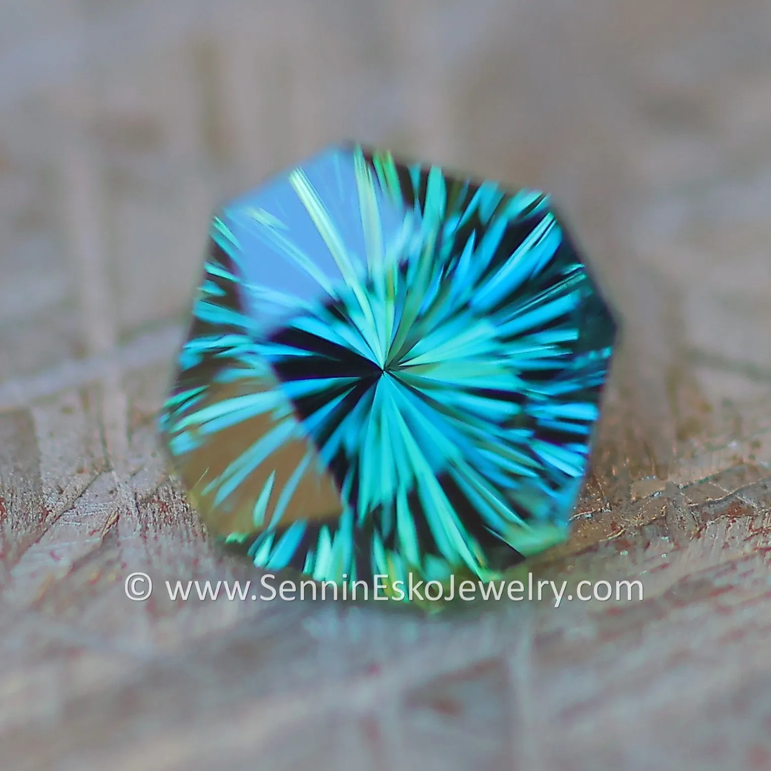 0.94 Carat Deep Blue/Green Sapphire - Eye Clean - Galaxy Cut