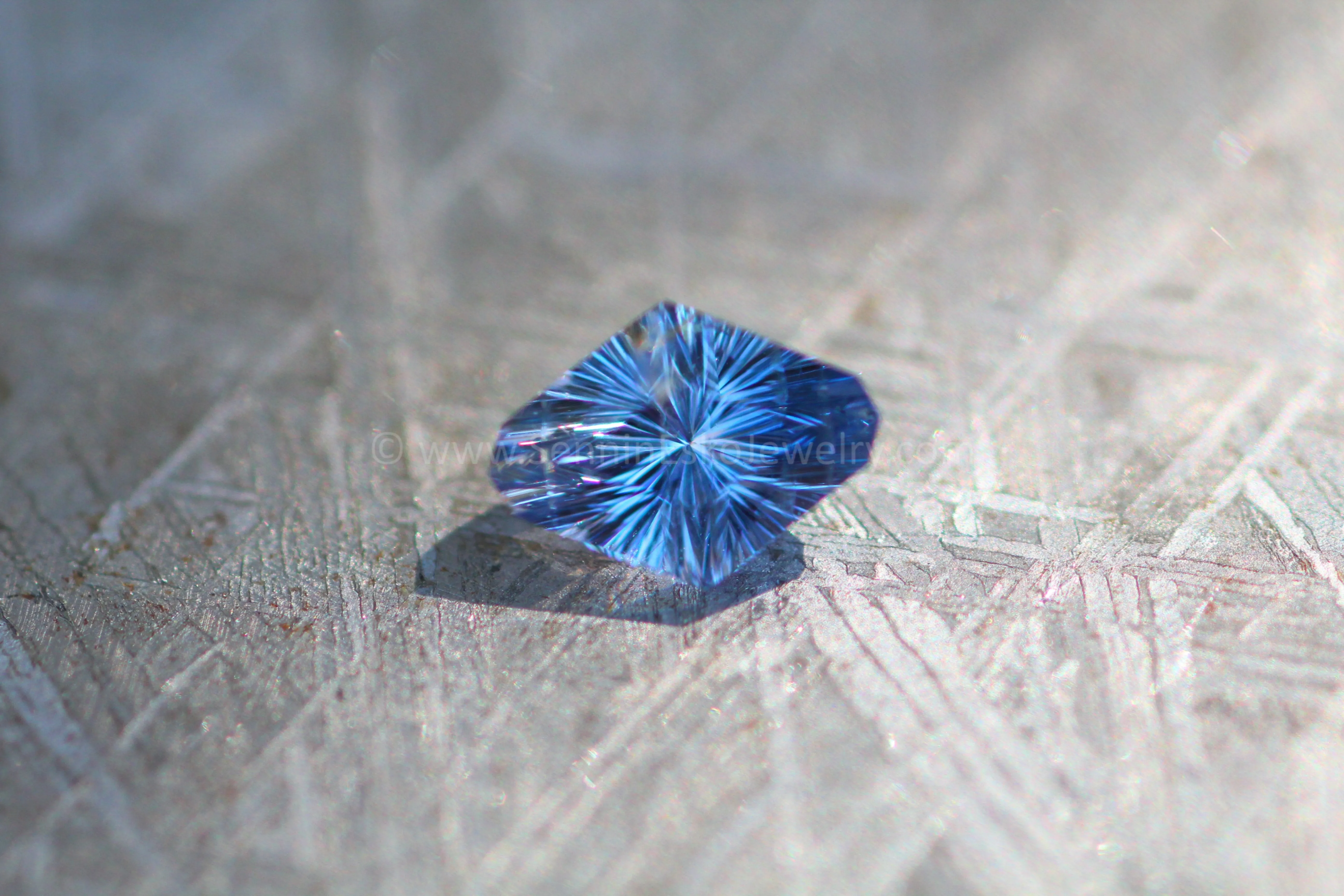 1 ct Peacock Umba Sapphire Octagon -  8.8x3.7mm, Fantasy Cut