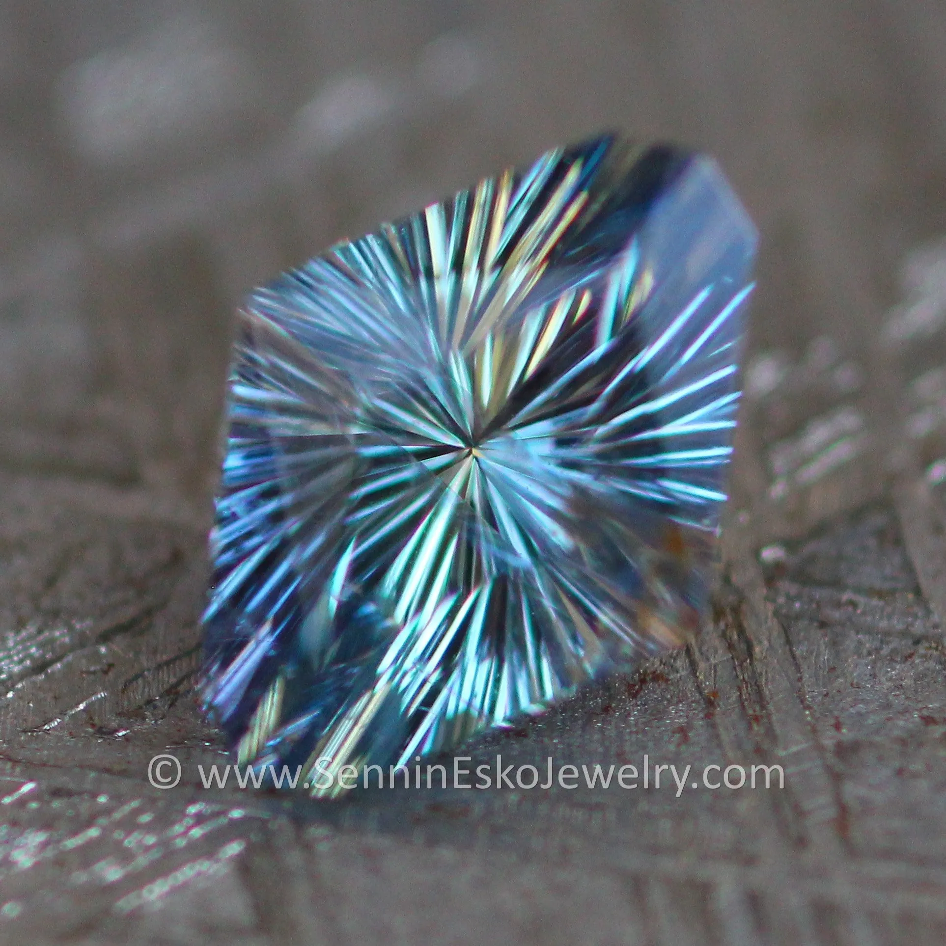 1 ct Peacock Umba Sapphire Octagon -  8.8x3.7mm, Fantasy Cut