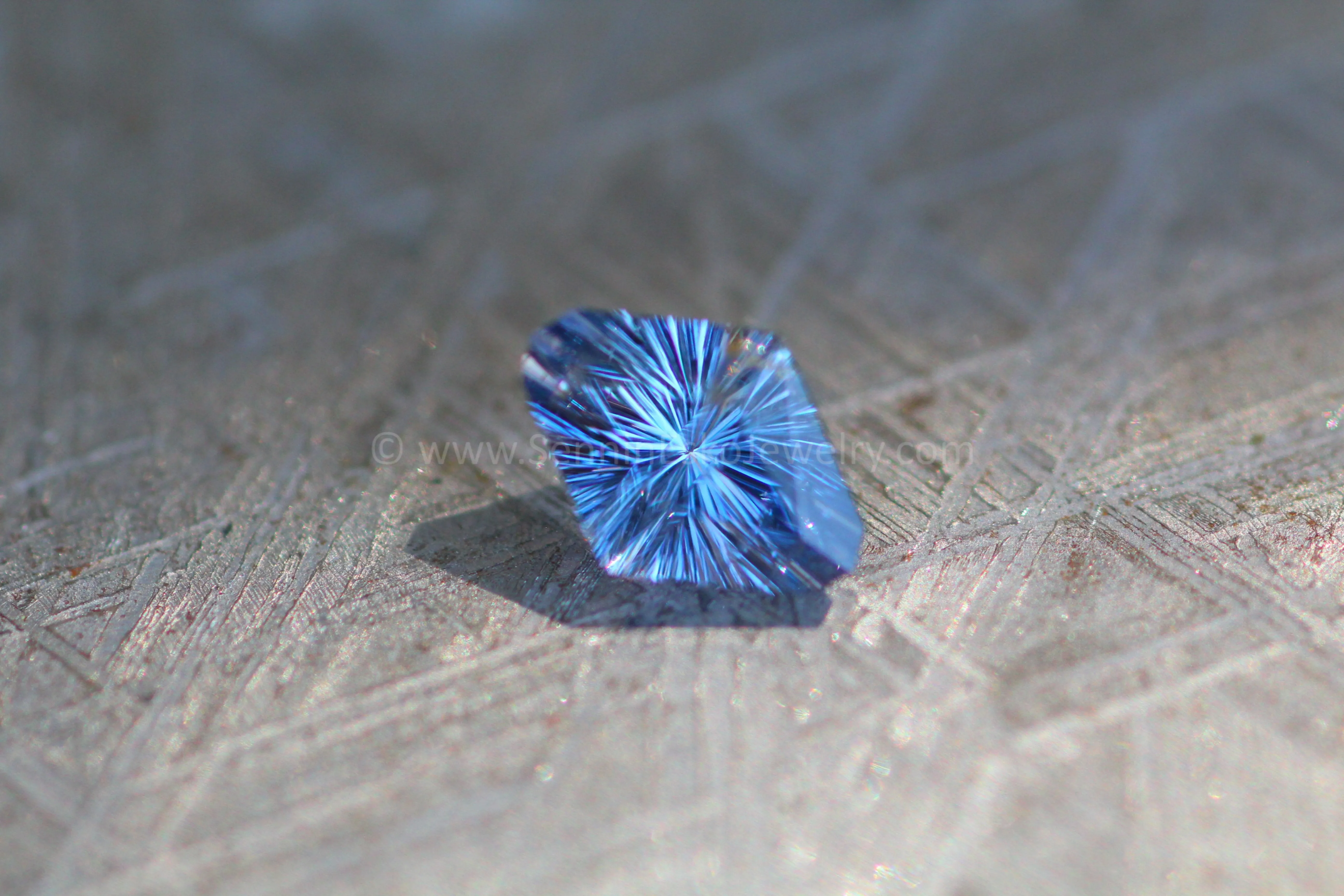 1 ct Peacock Umba Sapphire Octagon -  8.8x3.7mm, Fantasy Cut