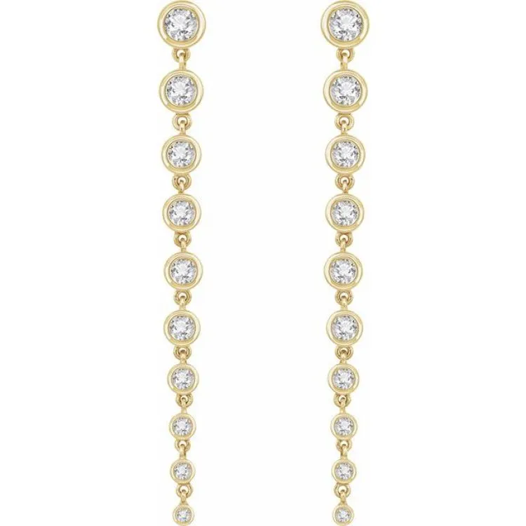 14K Yellow 2 CTW Lab-Grown Diamond Earrings