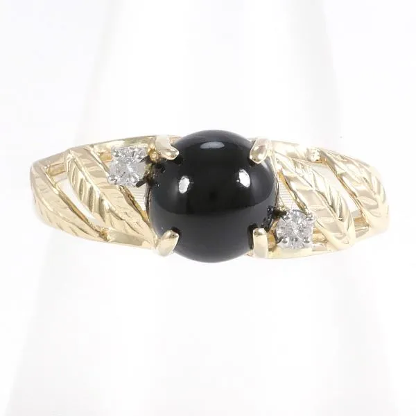 14K YG WG Ring Coral Diamond Jewelry