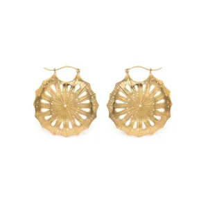 16g Polished Brass Sand Dollar Earrings — Price Per 2