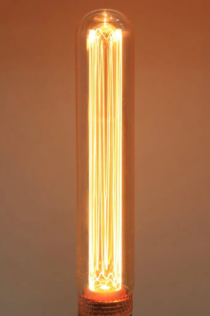 2W E27 Laser-cut Filament LED T30 Tube Amber 1800K Bulb