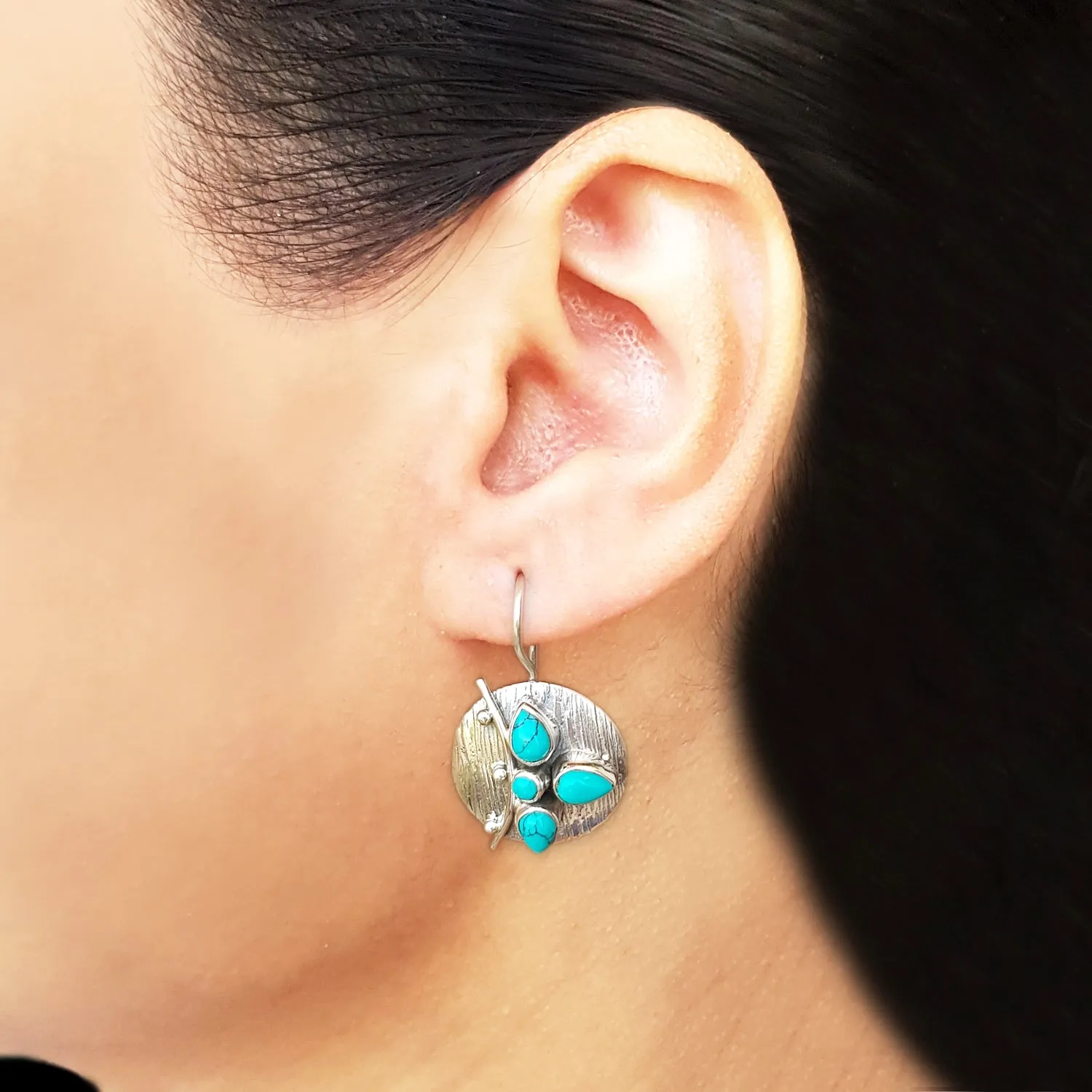 925 Silver Turquoise Earrings