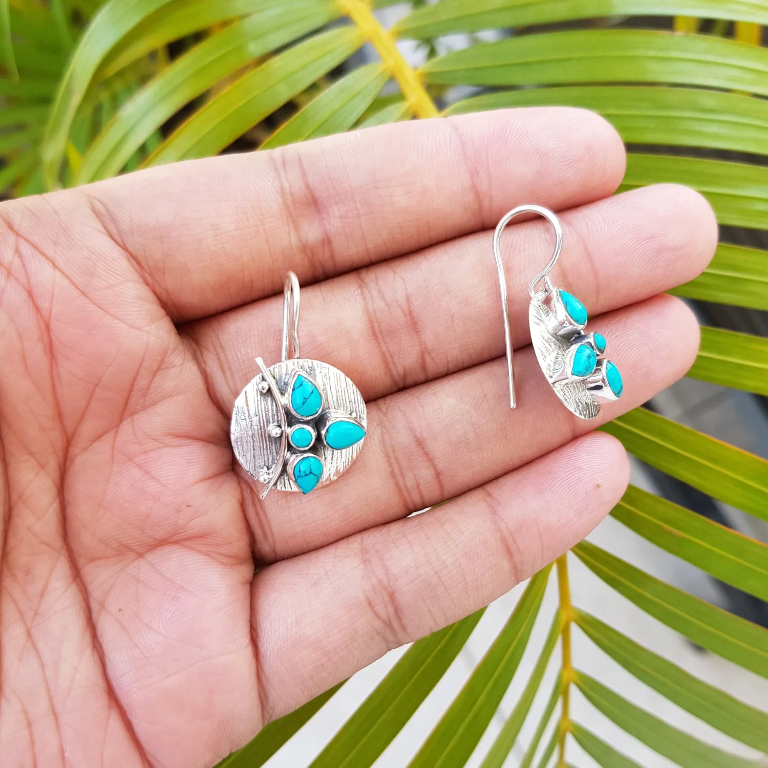 925 Silver Turquoise Earrings