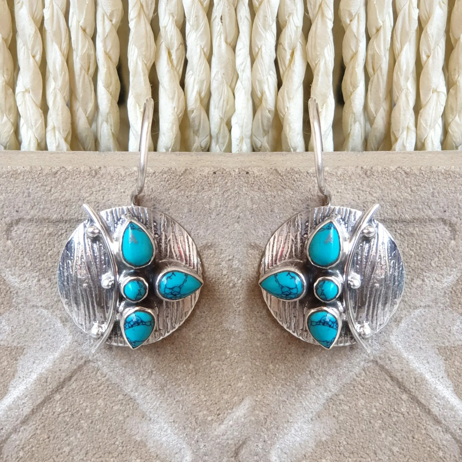 925 Silver Turquoise Earrings