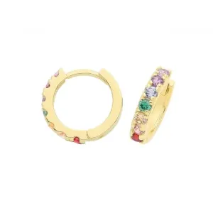 9ct Gold Rainbow Hinged Earrings ES1674