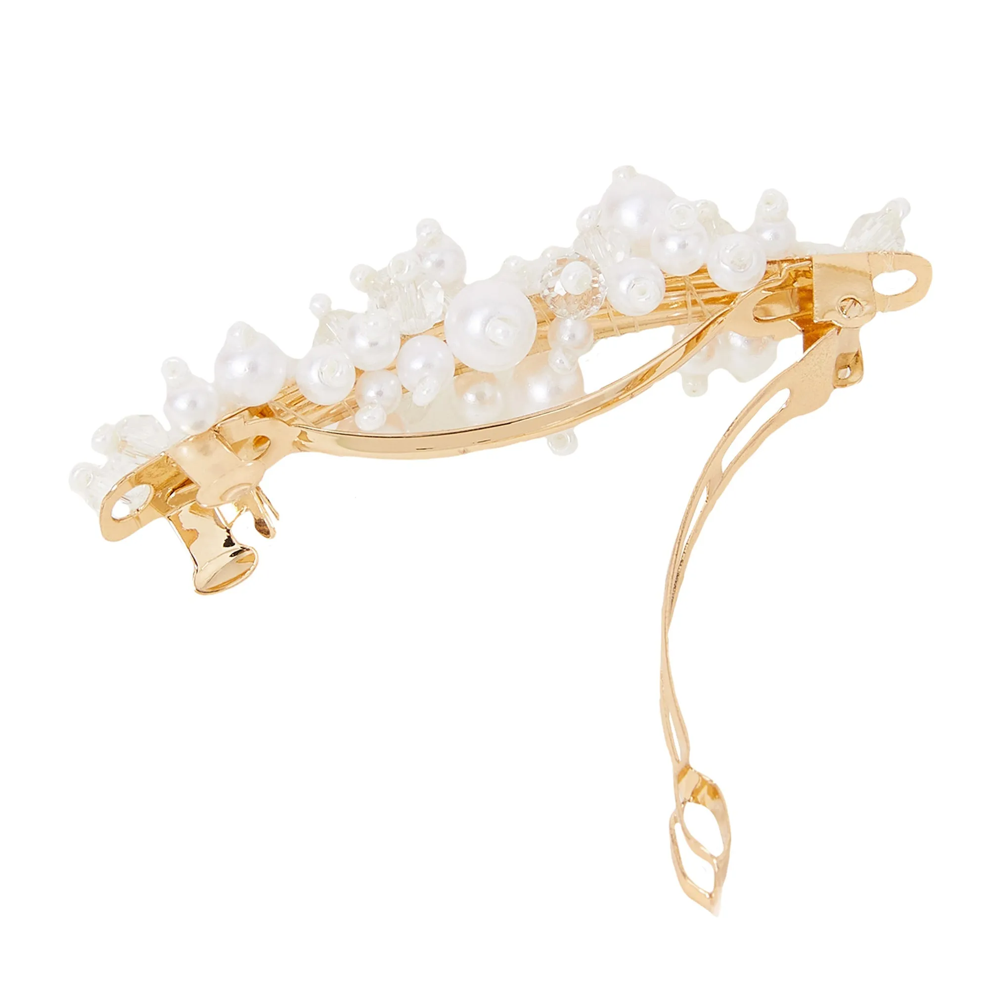 Accessorize London Pearl Beaded Barrette Clip