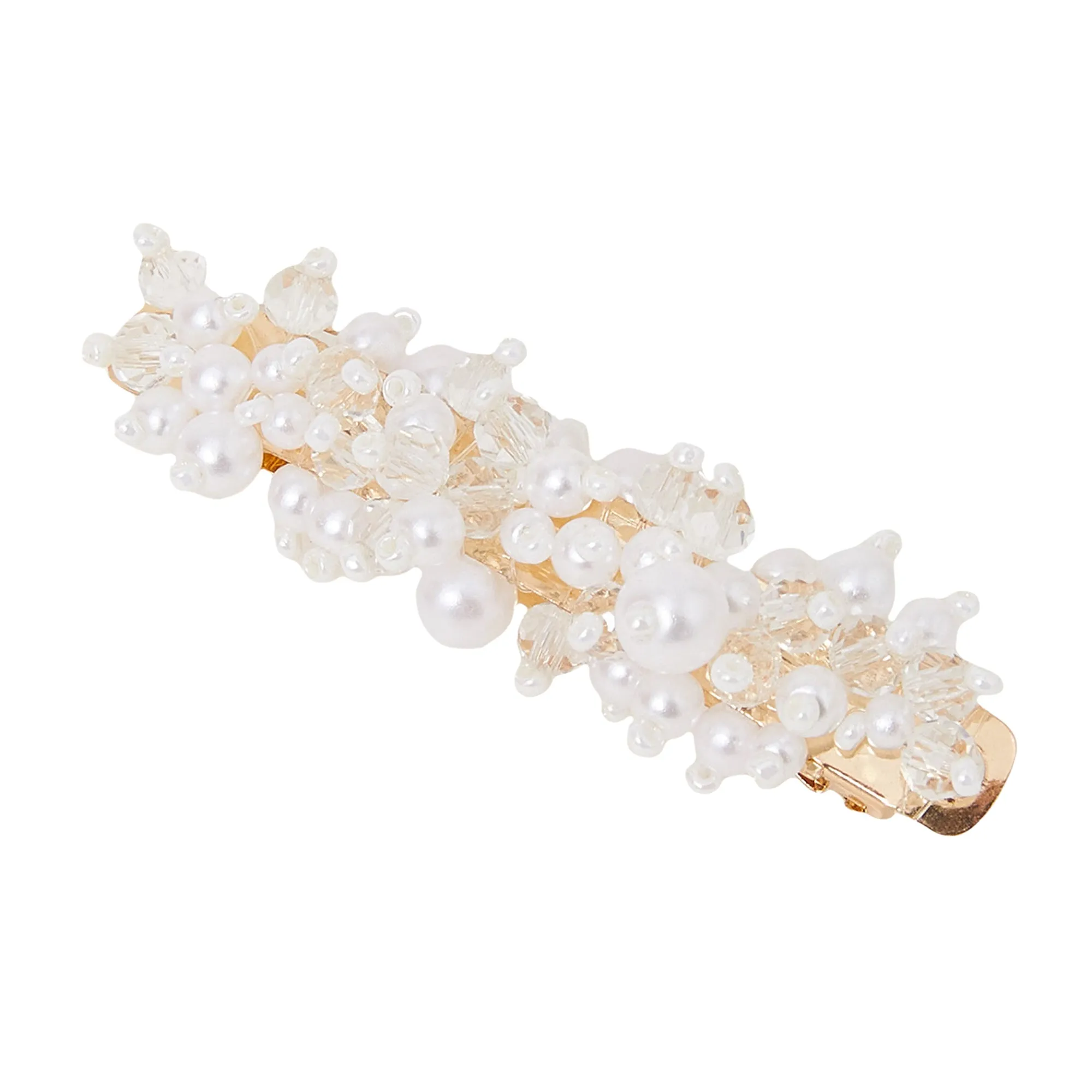 Accessorize London Pearl Beaded Barrette Clip