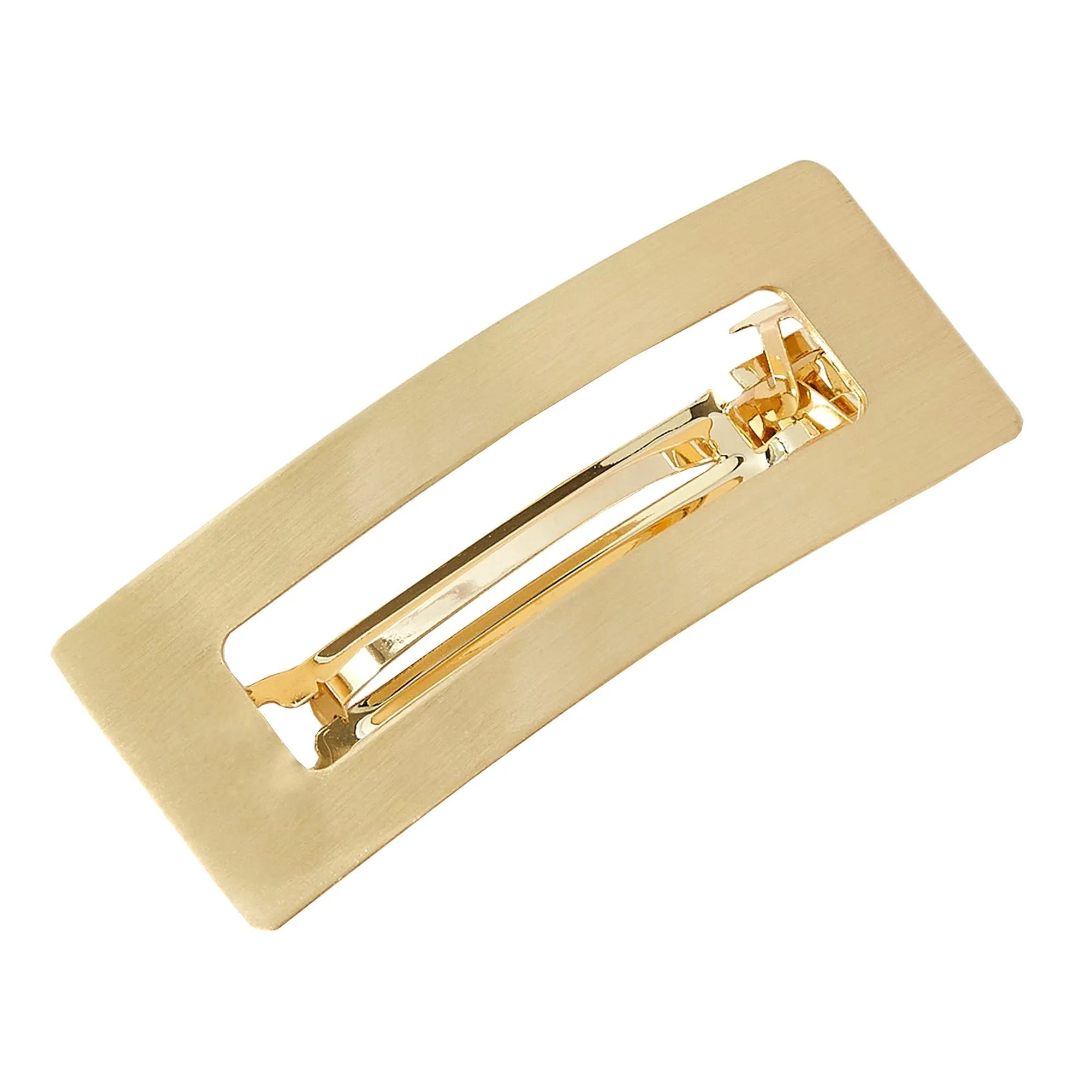 Accessorize London Women's Gold Rectangle Barrette Hair Clip