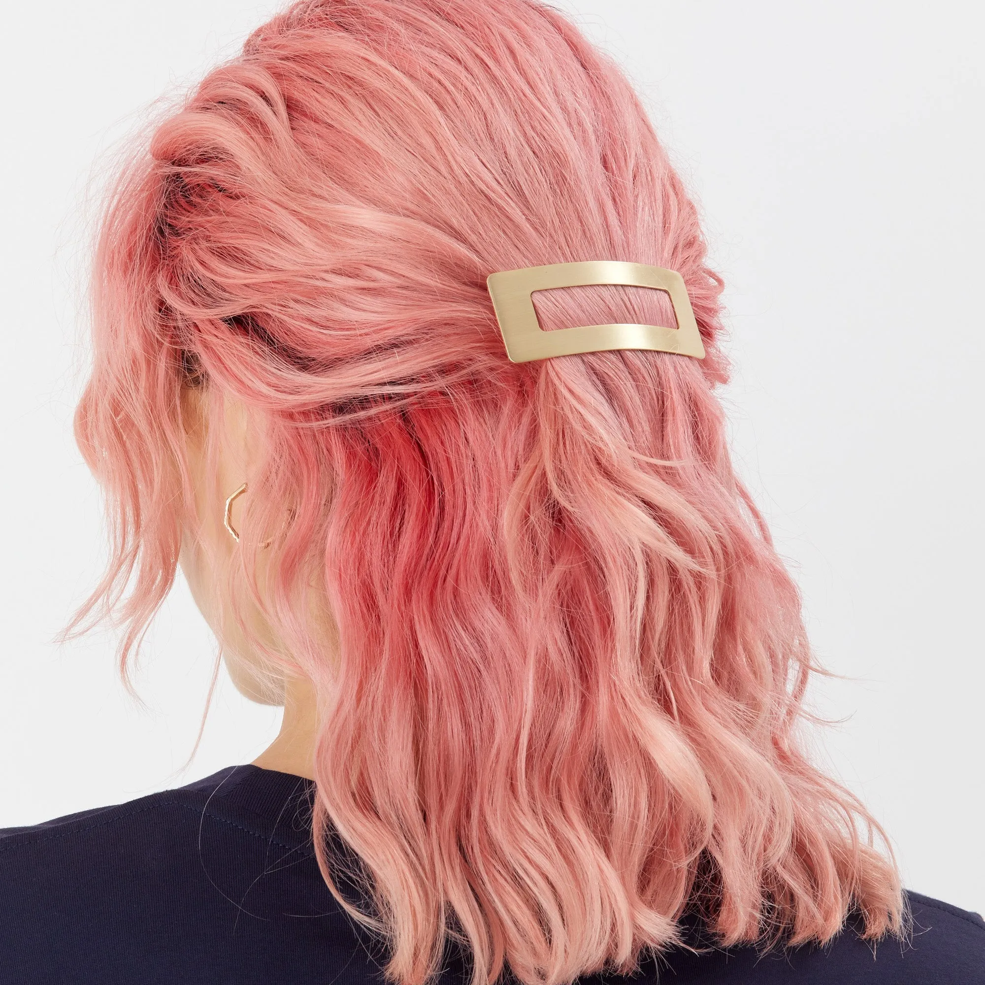 Accessorize London Women's Gold Rectangle Barrette Hair Clip