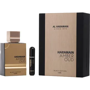 Al Haramainal Haramain Amber Oudeau De Parfum Spray 5 Oz (Black Edition)   Refillable Travel Spray (Empty) For Unisex