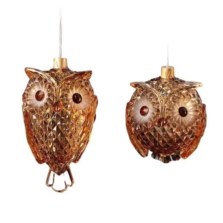 Amber Owls Orn