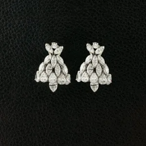 Bell Shaped Diamond Earrings