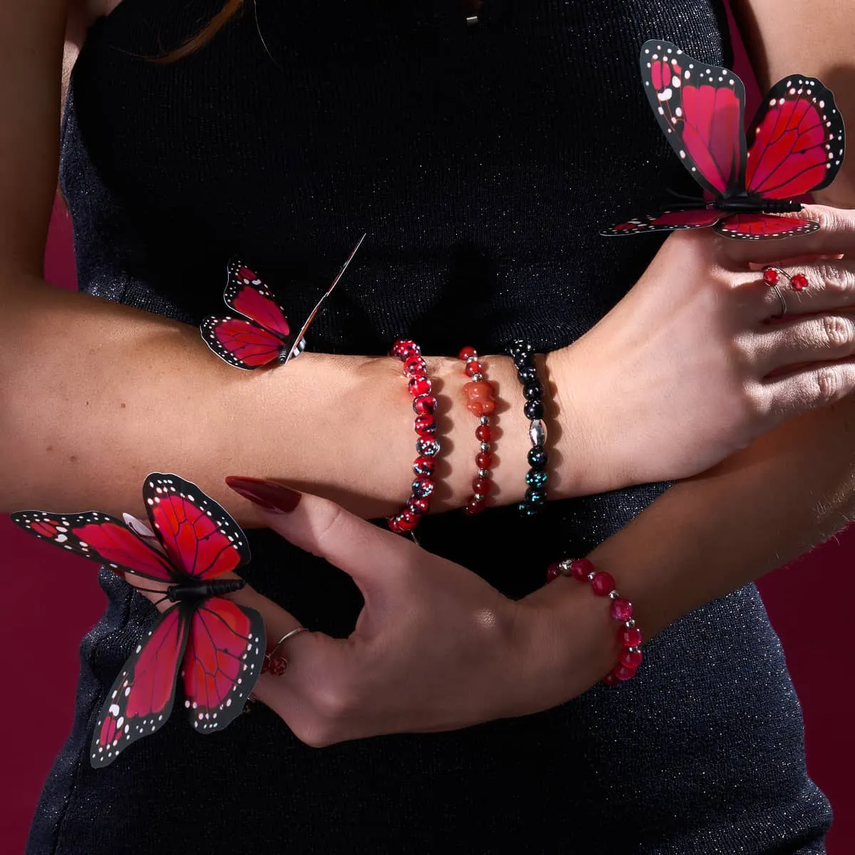 Blood Orange | Gemmy Bear Bracelet | Carnelian x Silver