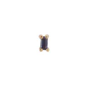 Blue Sapphire Baguette Stud (Single)