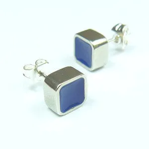 Blue Square Block Studs