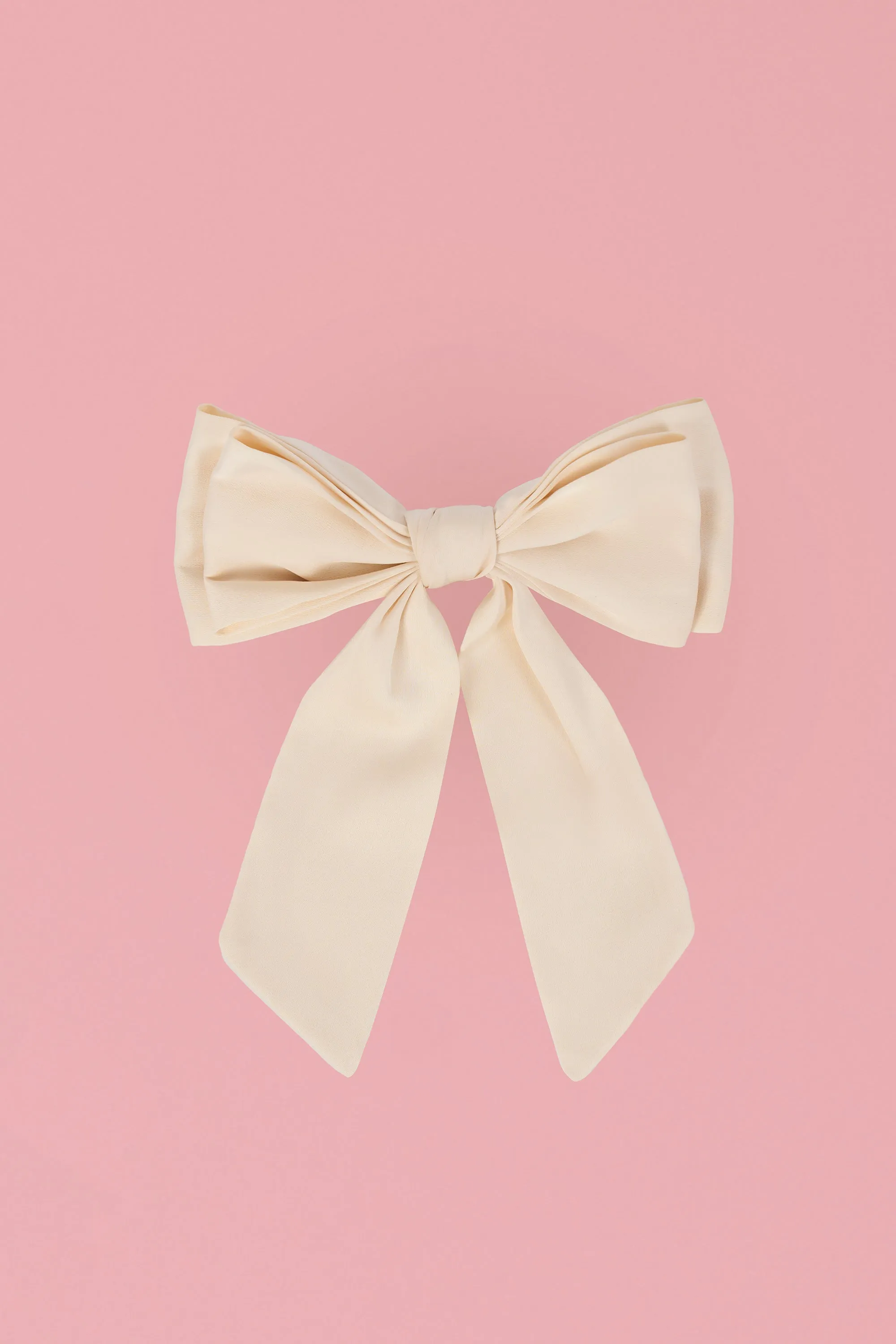 Bow Hair Clip in Ivory