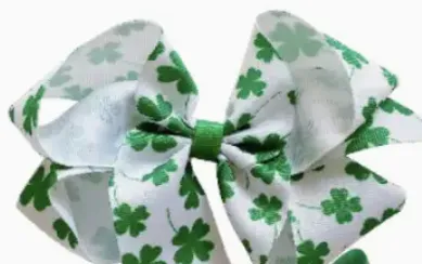 Bows Art - Shamrock Print Bow