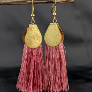 Brass Rounded Tassel Earring