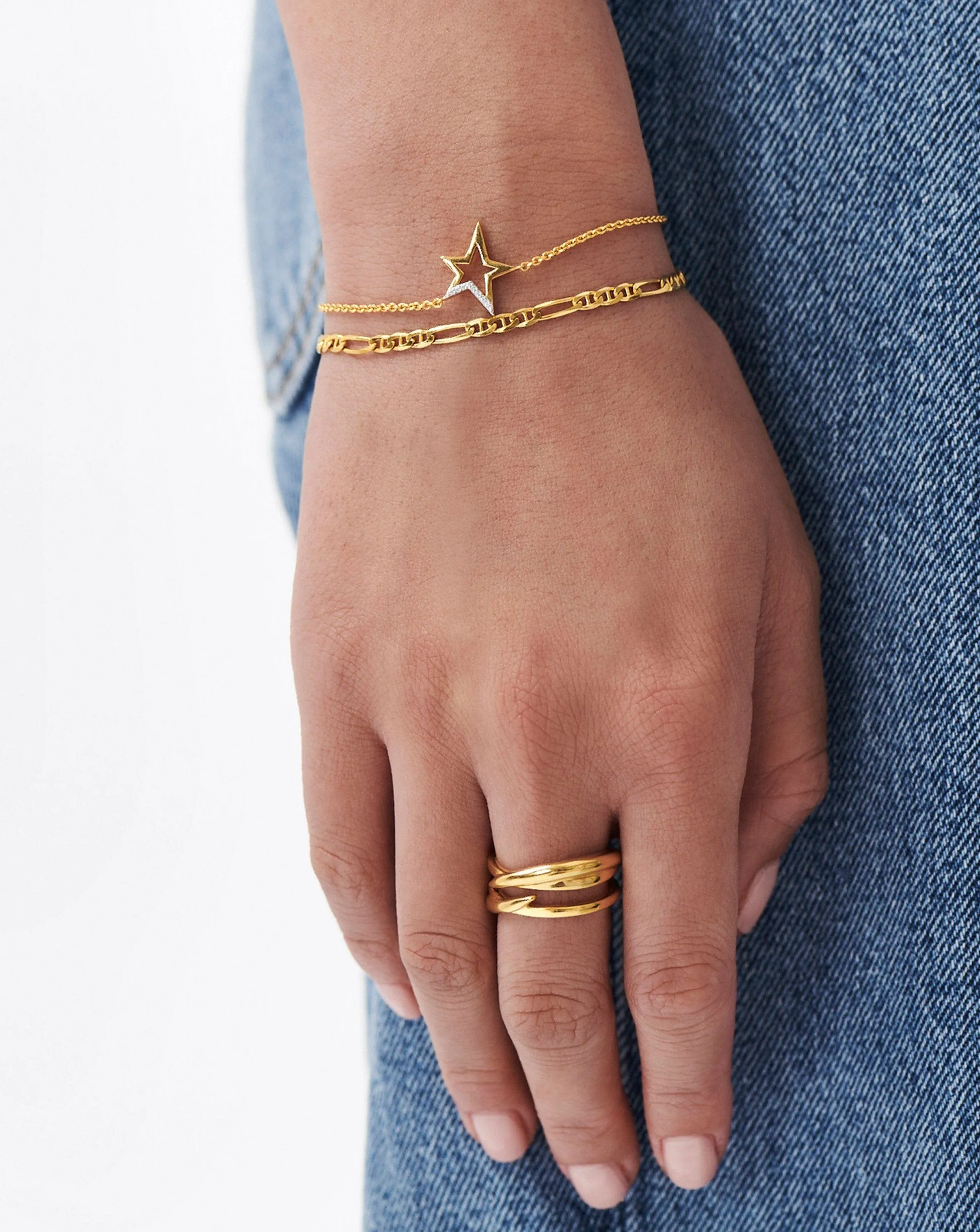 Celestial Pave Star Bracelet | 18k Gold Vermeil/Cubic Zirconia