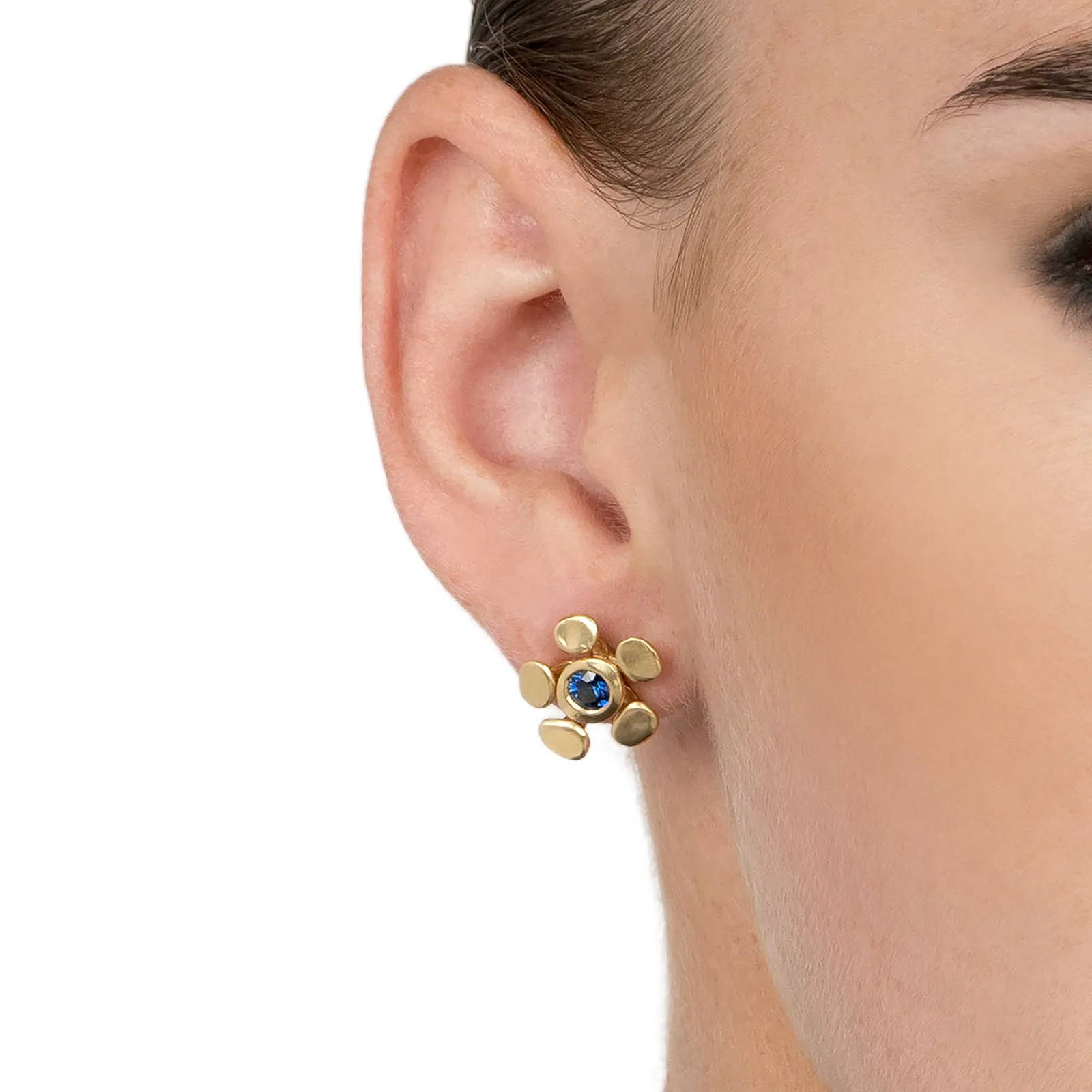 Chrona Studs - Blue Sapphire