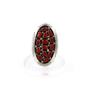 Cluster Red Coral Ring