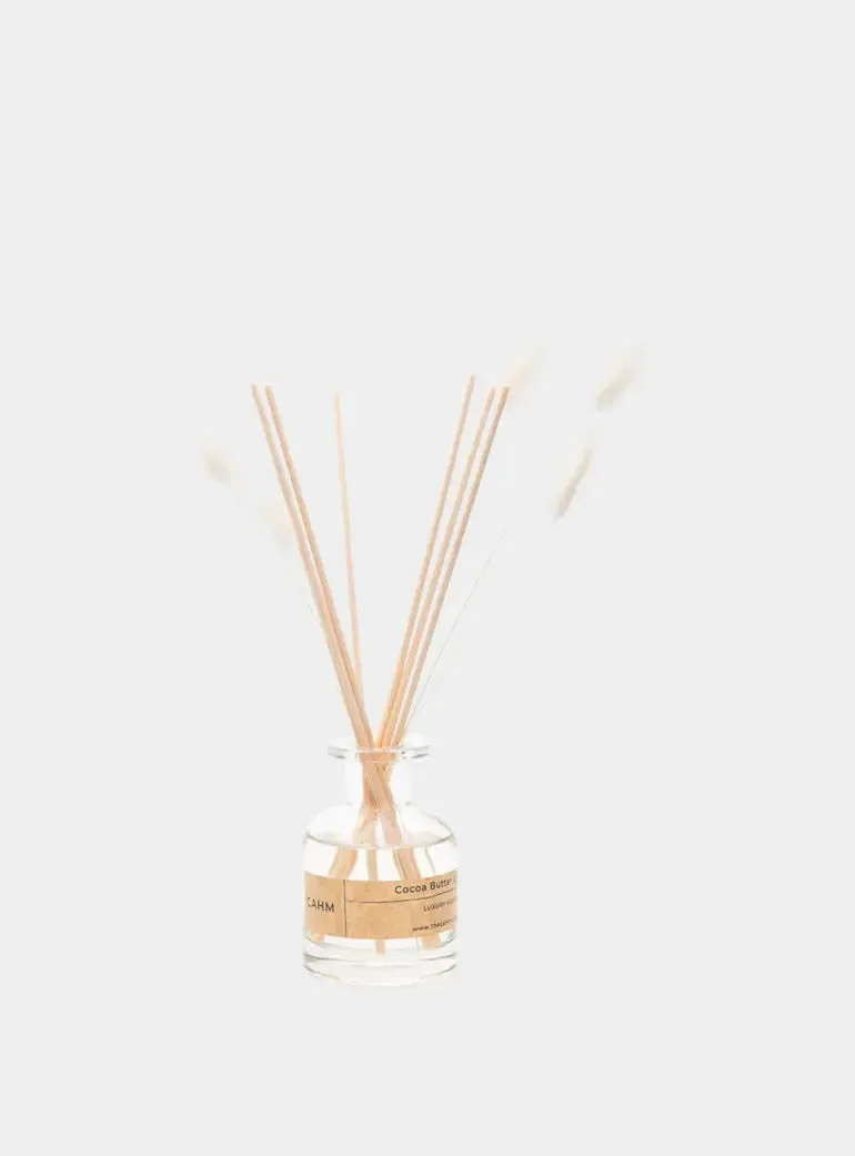 Cocoa Butter & Vanilla Reed Diffuser - Clear