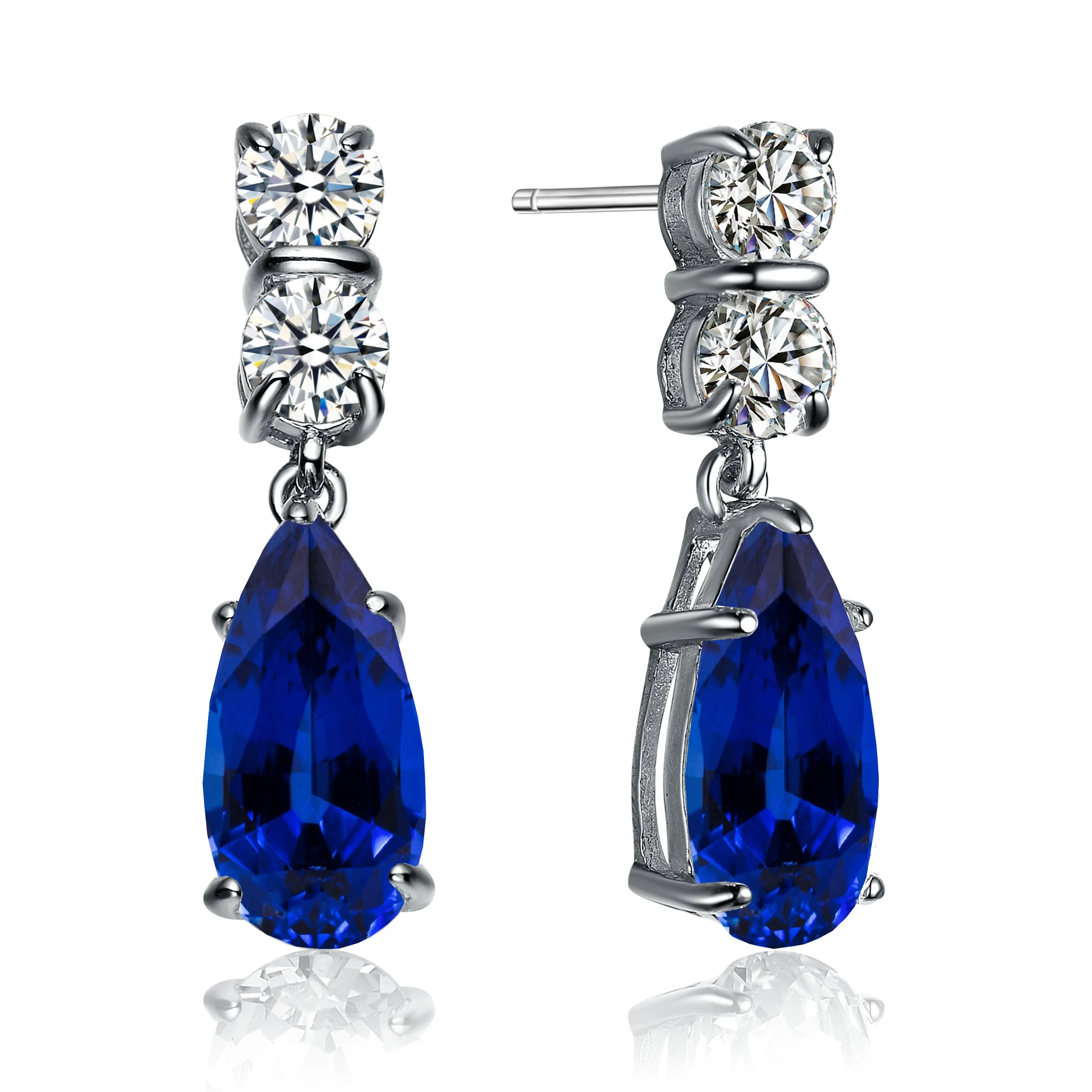 Constance Double Vertical Teardrop Earrings