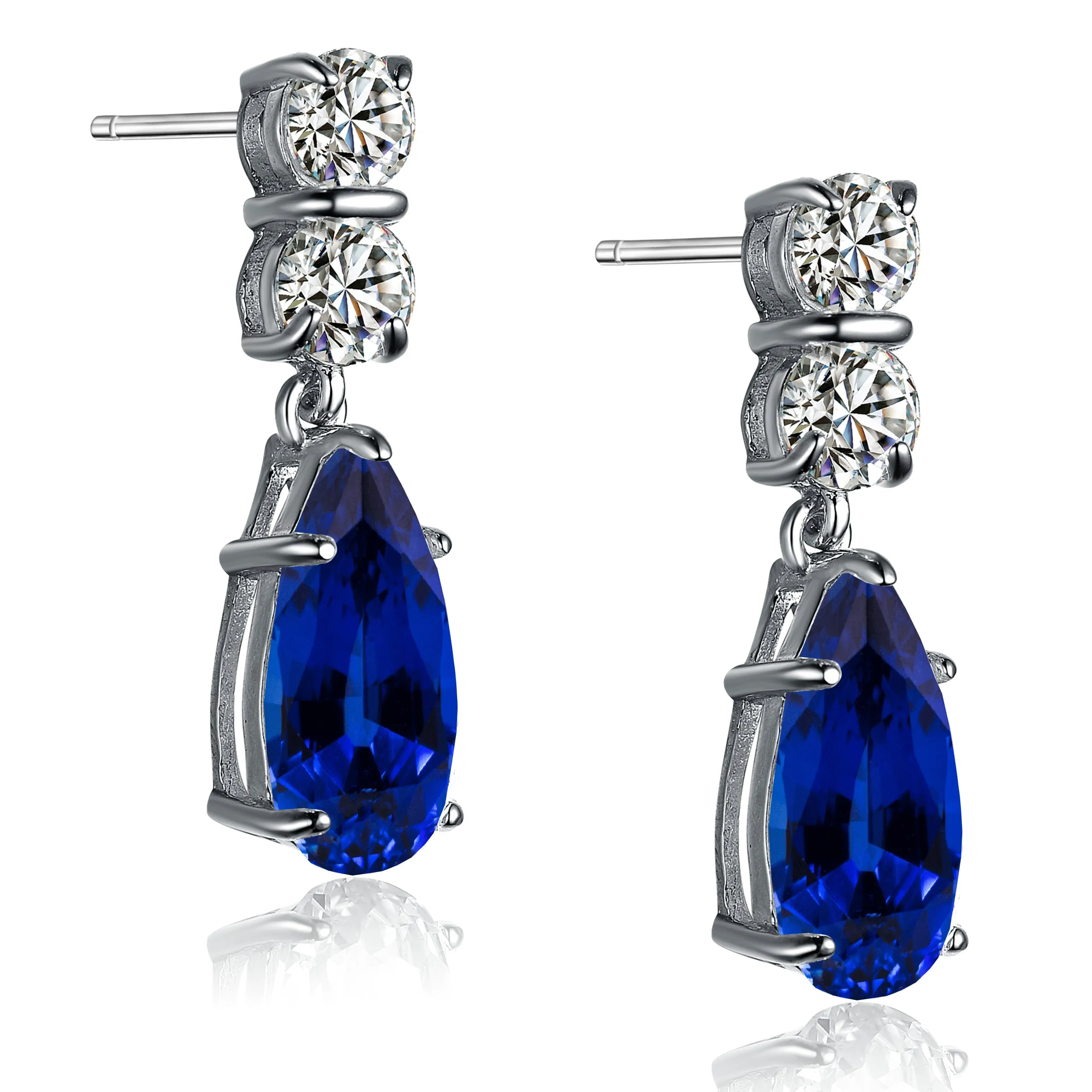 Constance Double Vertical Teardrop Earrings