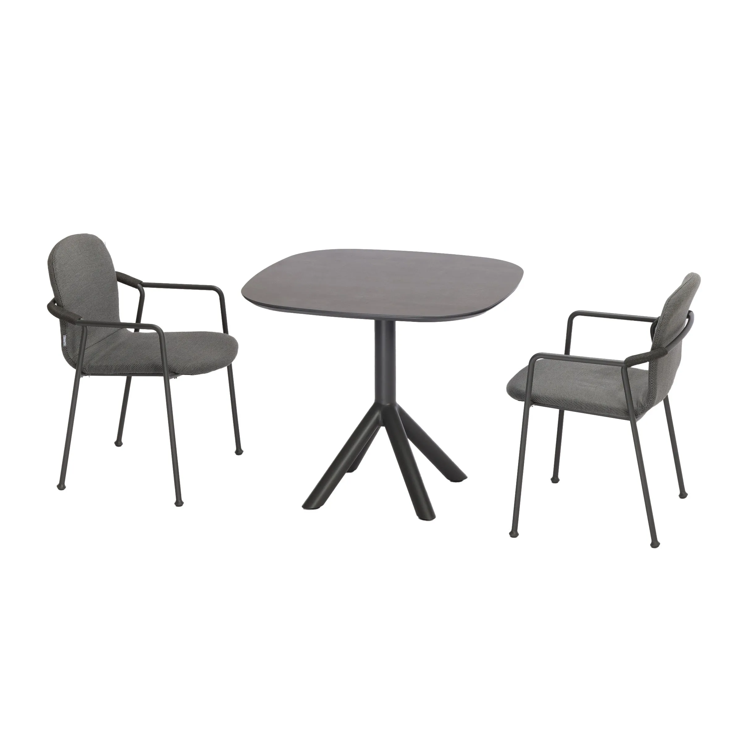 Coral 3 Pc Outdoor Bistro Dining Setting Graphite