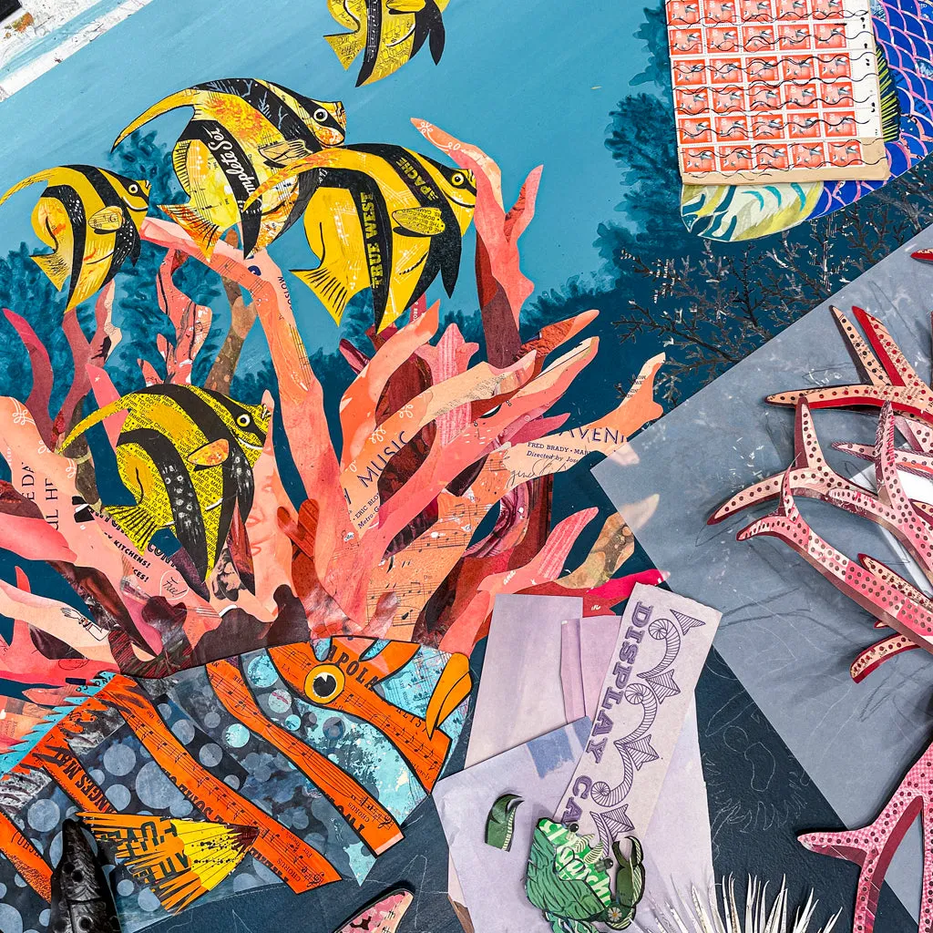 CORAL REEF (2023 EDITION) original paper collage