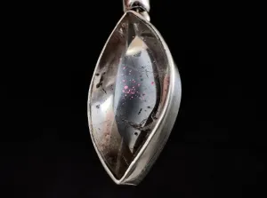 COVELLITE Pink Fire Quartz Crystal Pendant - Fine Jewelry, Healing Crystals and Stones, 53894