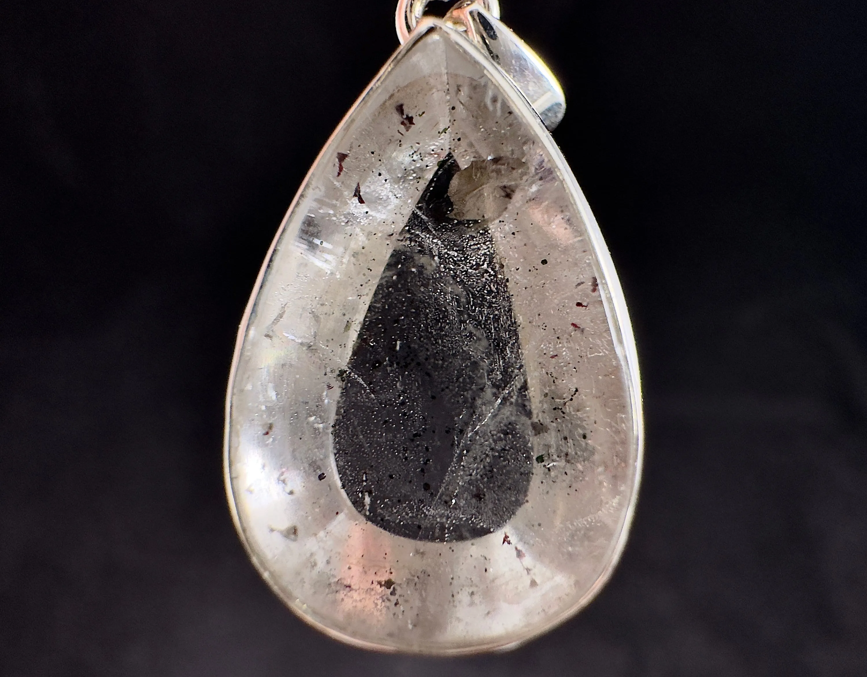 COVELLITE Pink Fire Quartz Crystal Pendant - Fine Jewelry, Healing Crystals and Stones, 54274