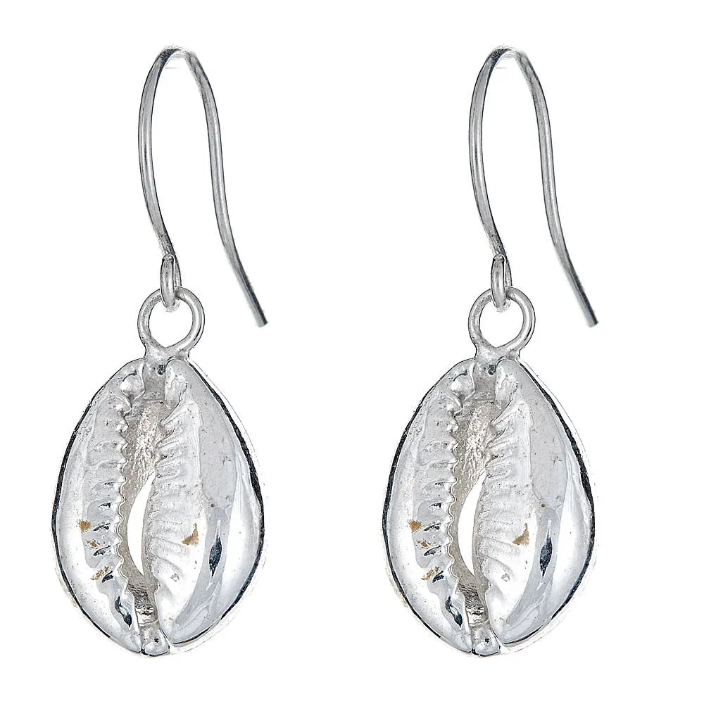 Cowrie Shell .925 Sterling Silver Earrings