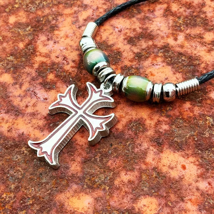 Cross Flare Mood Bead Necklace