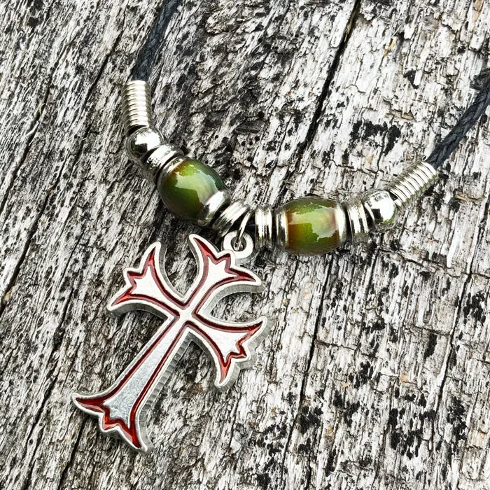 Cross Flare Mood Bead Necklace