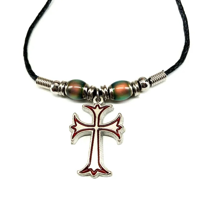 Cross Flare Mood Bead Necklace