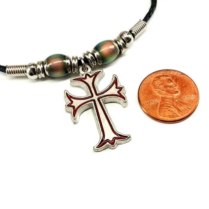 Cross Flare Mood Bead Necklace