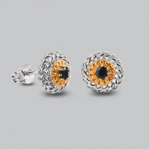 Diamond & Black Sapphire Earring