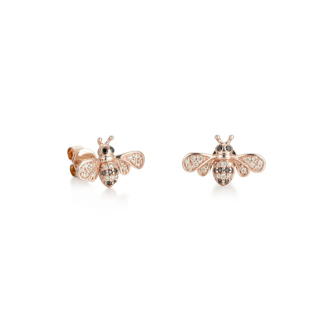 Diamond Bee Earrings