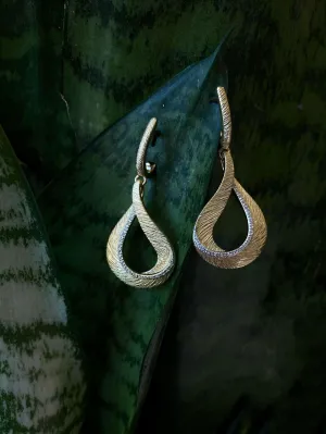 Diamond Cut Loop Dangle Earrings