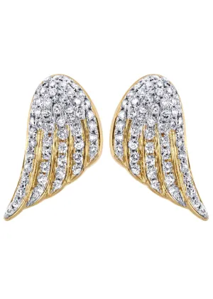 Diamond Earrings For Men |  14K Yellow Gold  | 1.56 Carats