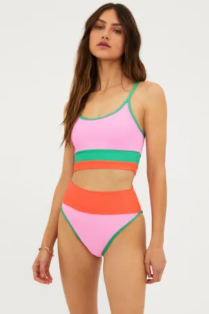 Eva Top Coral Beach Colorblock