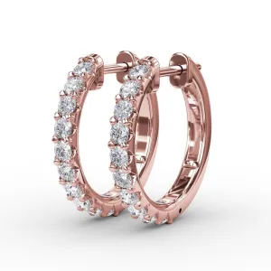 Fana .6ct Diamond Hoop Earrings