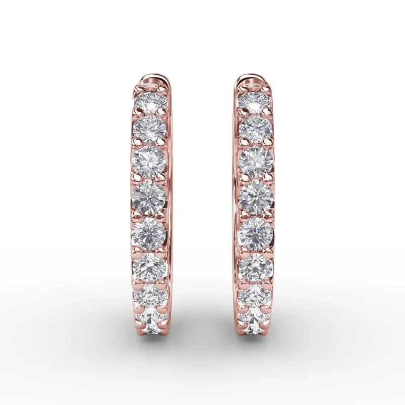 Fana .6ct Diamond Hoop Earrings