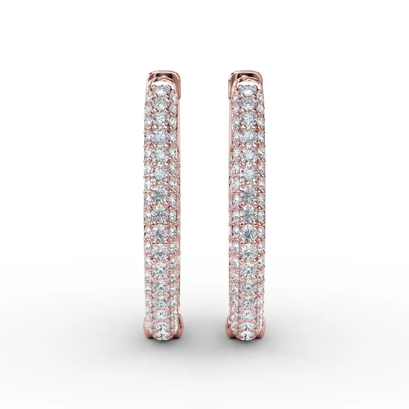 Fana Pave Diamond Hoop Earrings