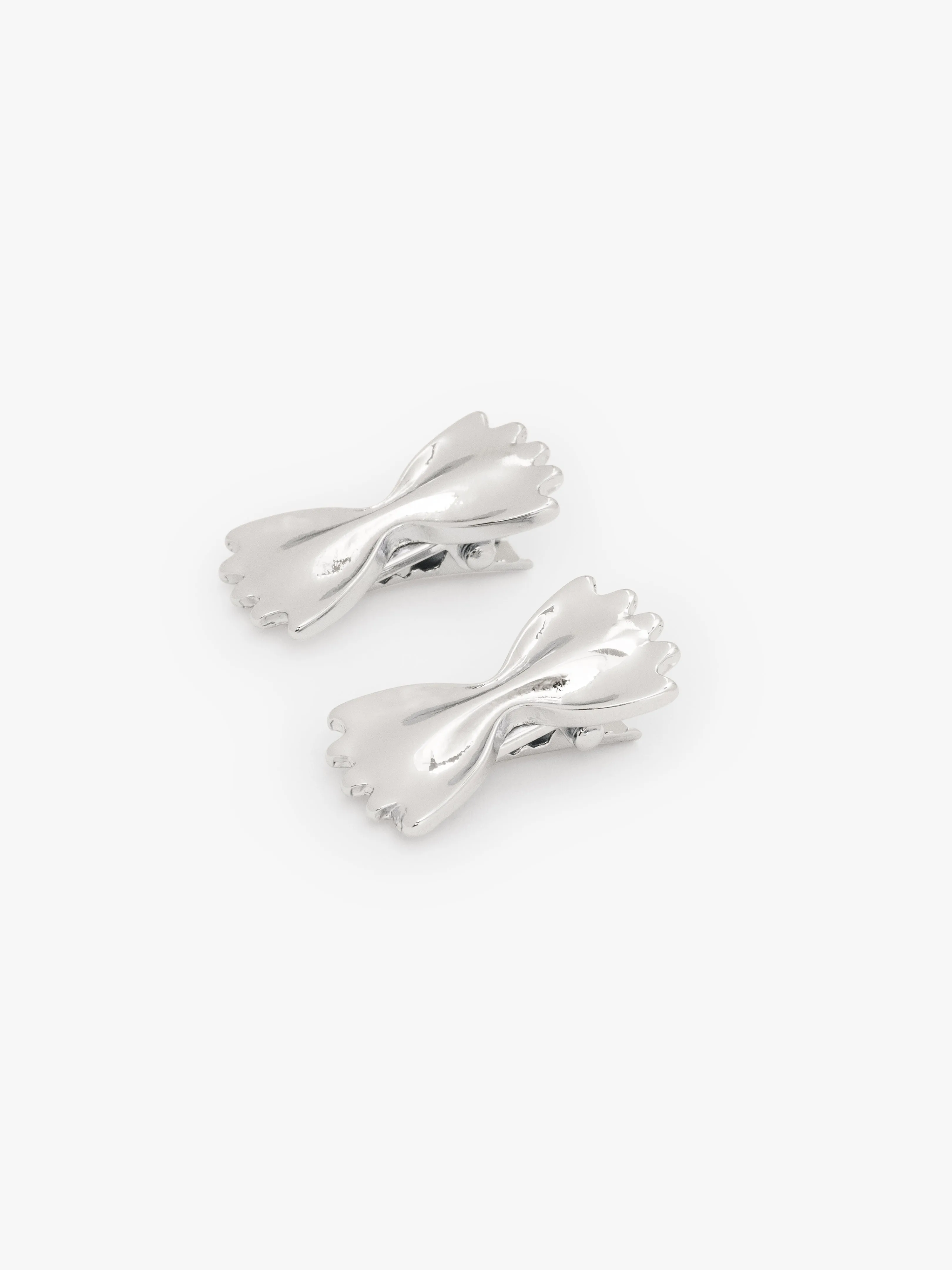 Farfalle Barrette Set - Silver