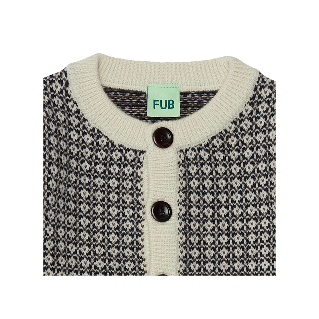 FUB NORDIC CARDIGAN - ECRU/DARK NAVY/AMBER LEGGING SET